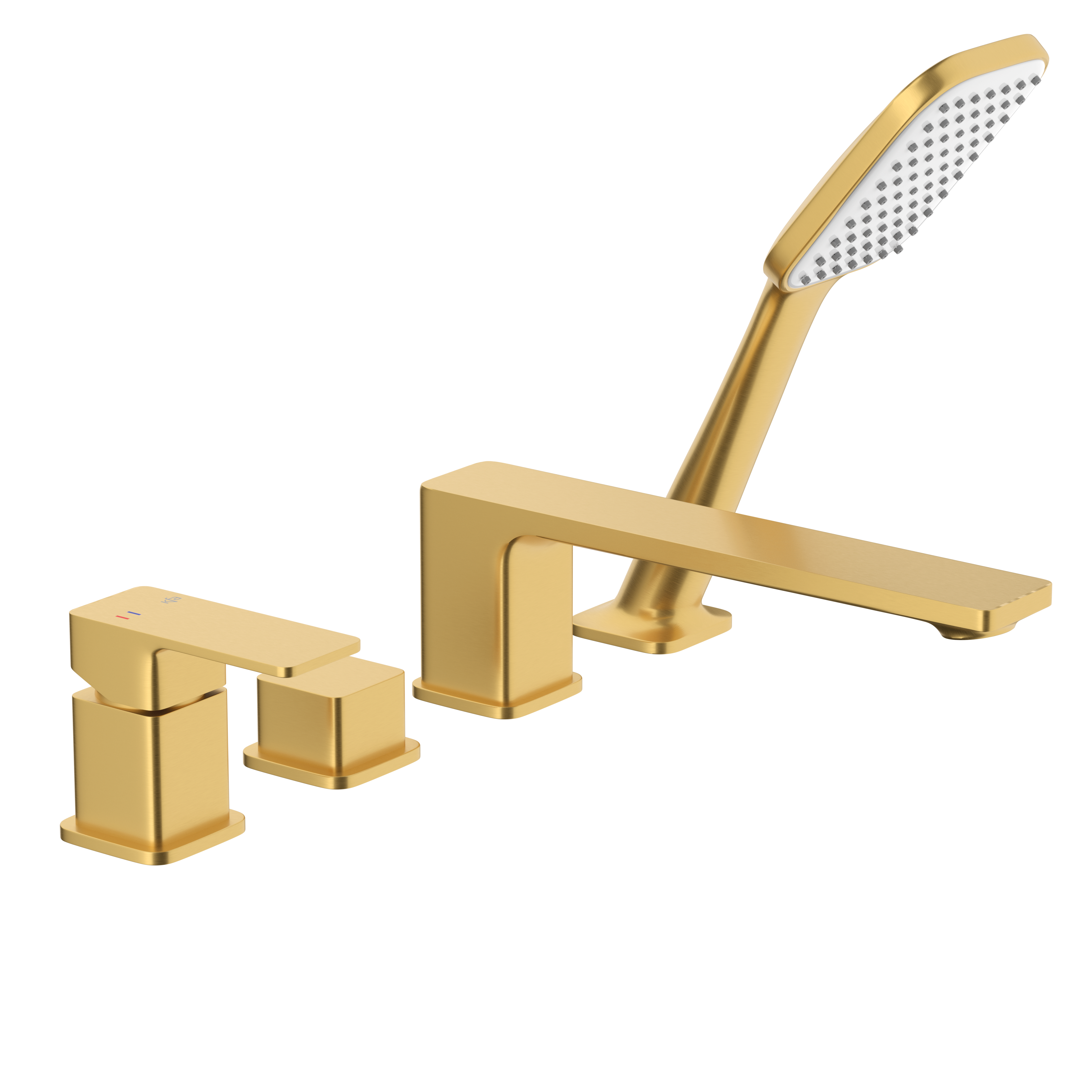 Bateria wannowa złota szczotkowana 4-otworowa Dust KFA Armatura