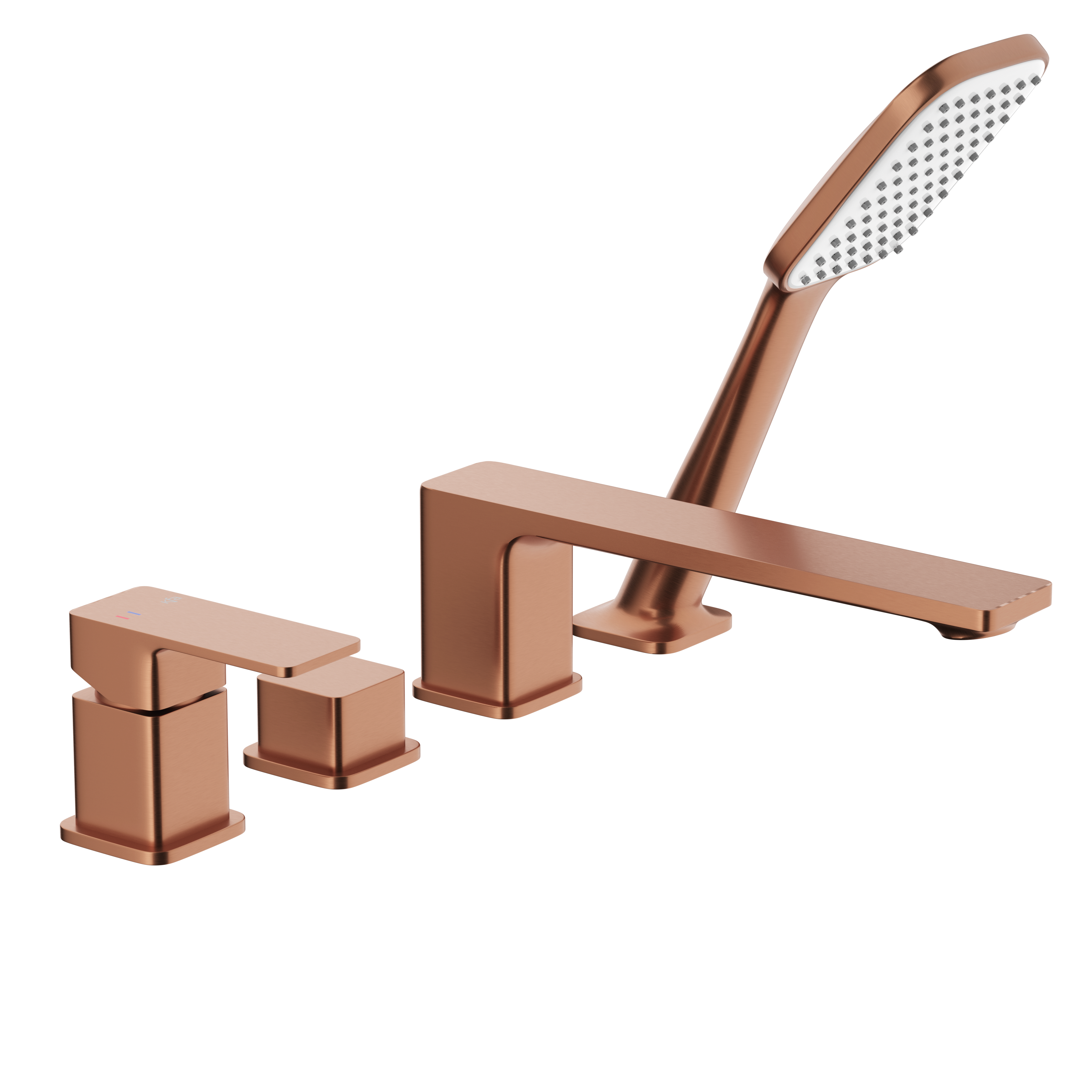 Bateria wannowa miedziana szczotkowana 4-otworowa Dust KFA Armatura