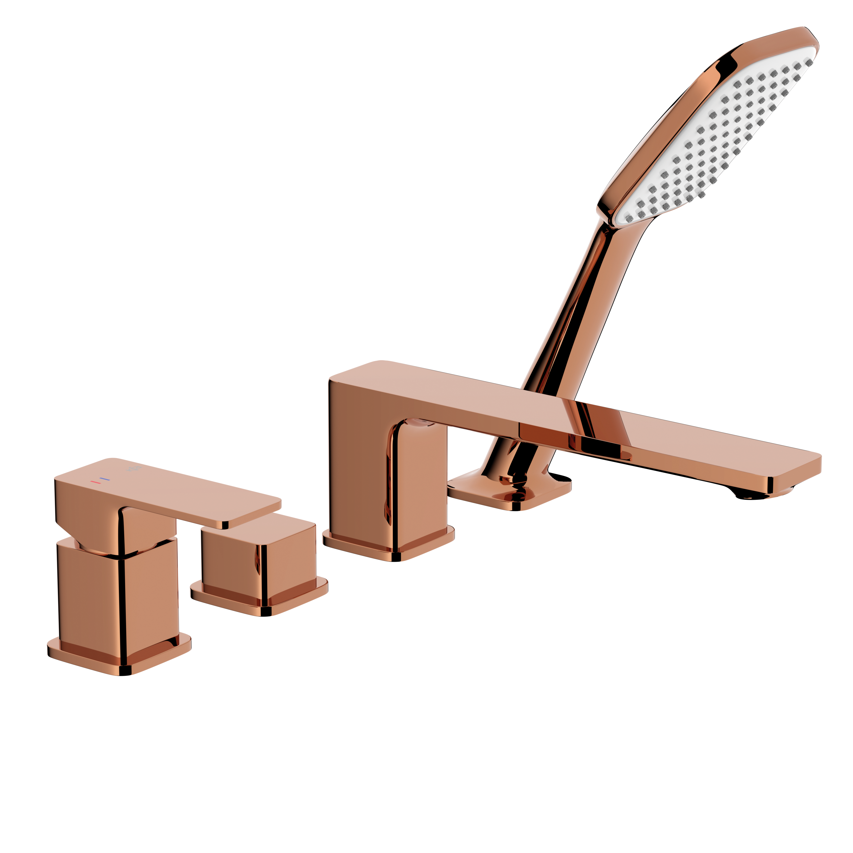 Bateria wannowa miedziana połysk 4-otworowa Dust KFA Armatura