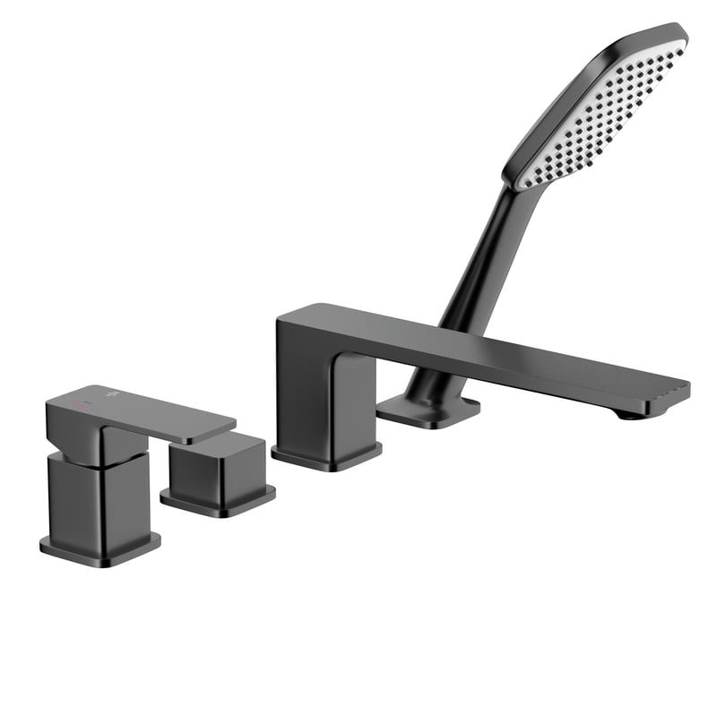 Bateria wannowa gun metal 4-otworowa Dust KFA Armatura