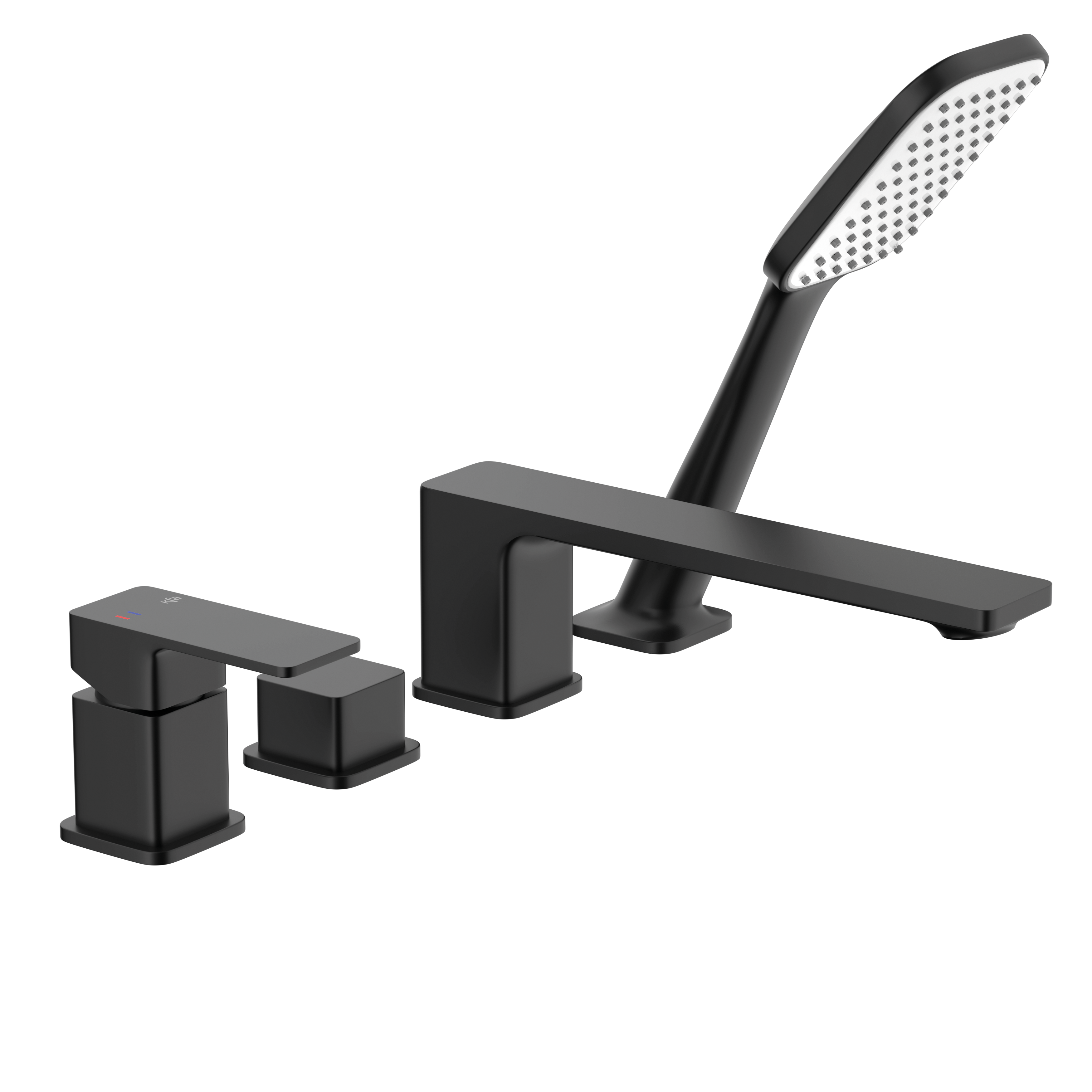 Bateria wannowa czarna 4-otworowa Dust KFA Armatura