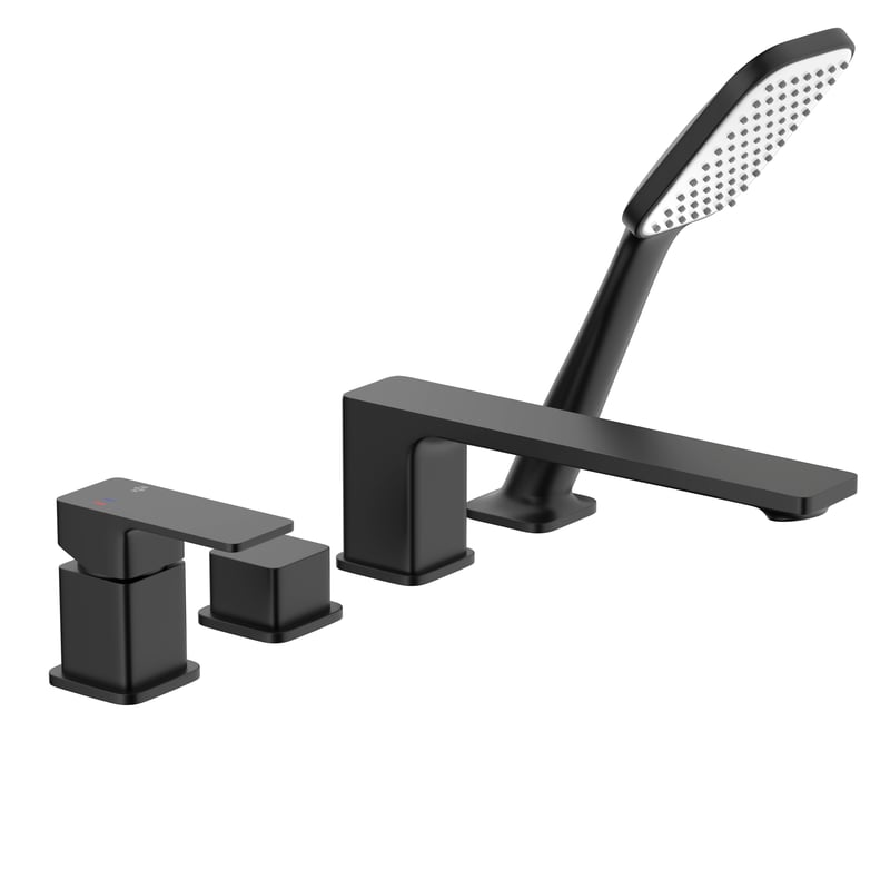 Bateria wannowa czarna 4-otworowa Dust KFA Armatura