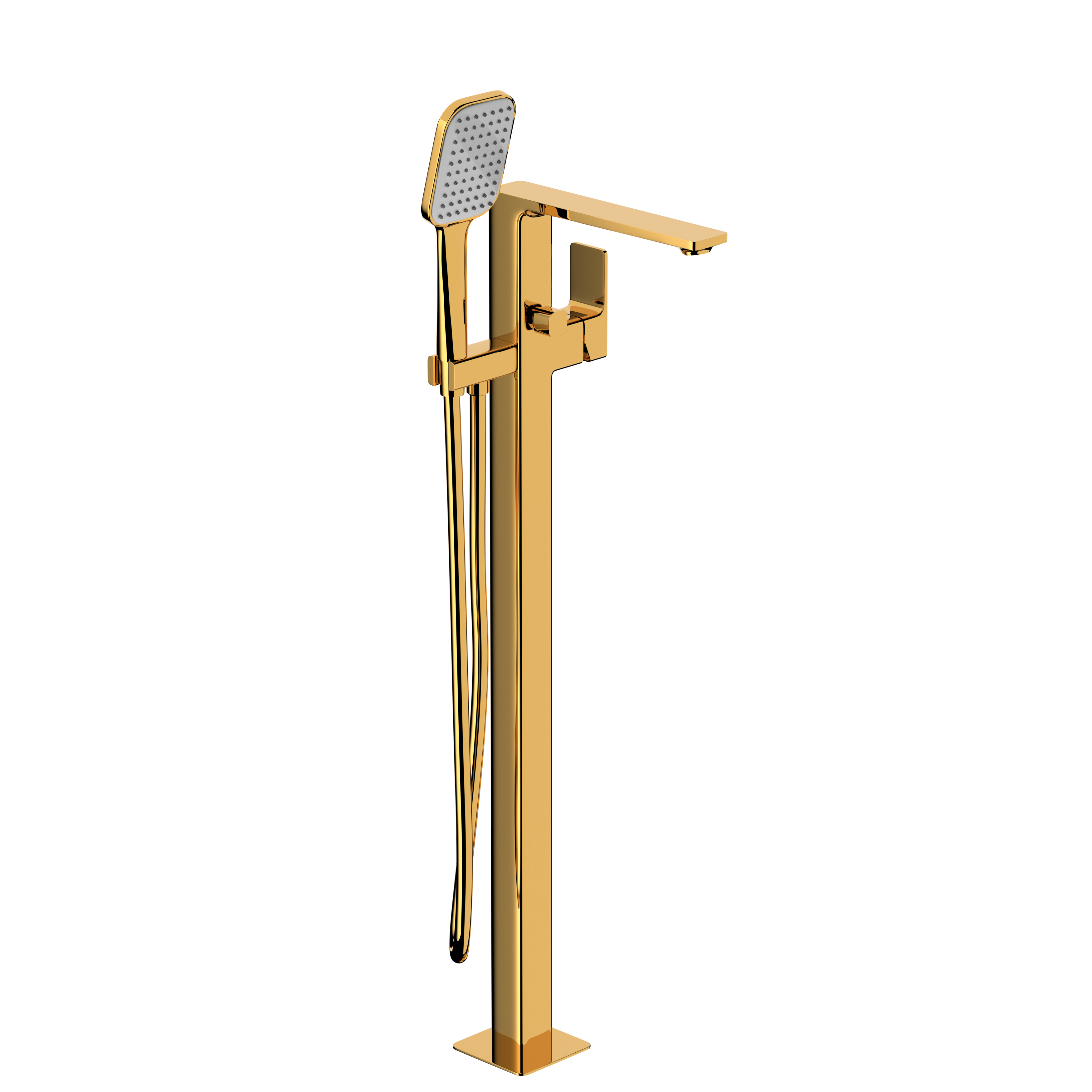 Bateria wannowa wolnostojąca złota połysk Dust KFA Armatura