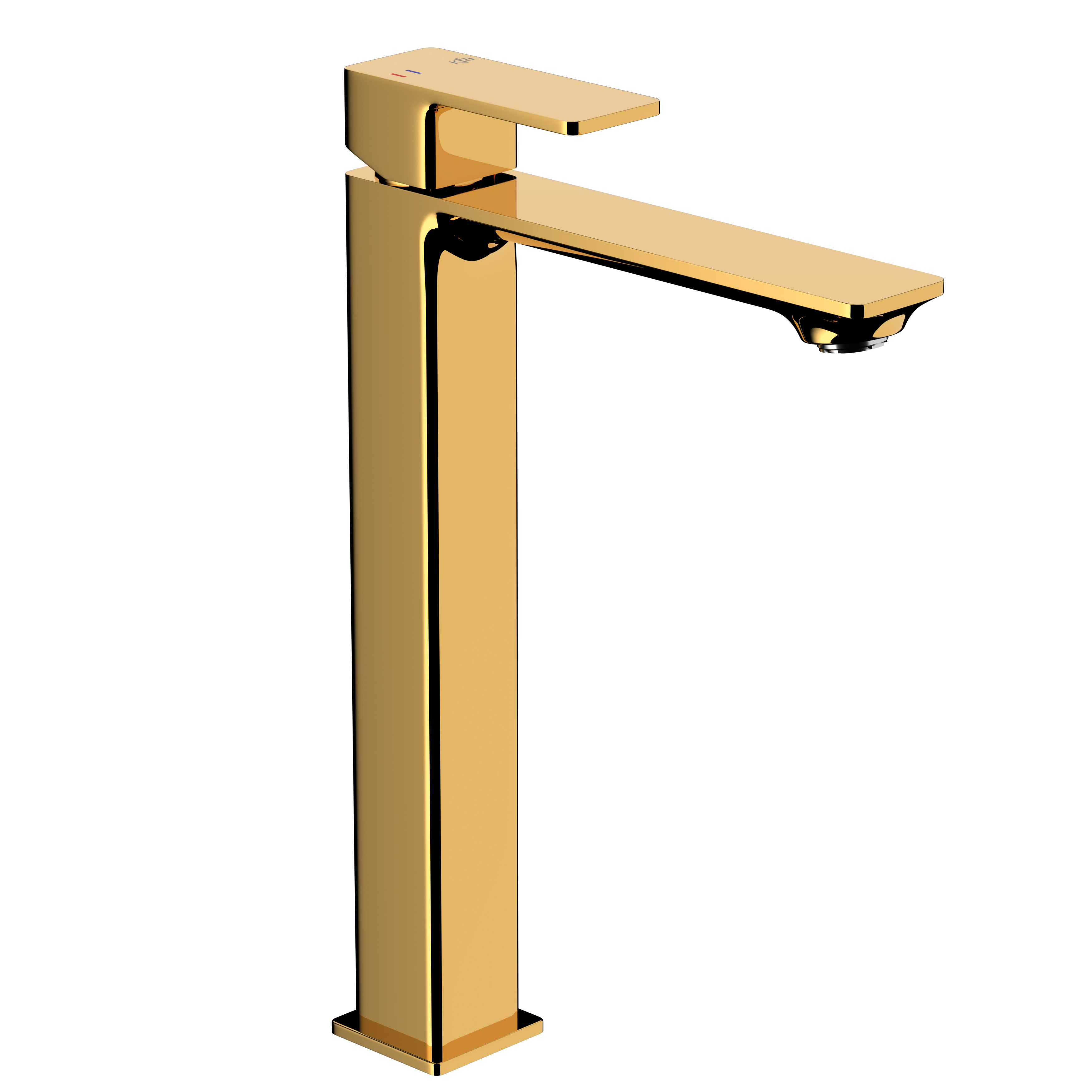 Bateria umywalkowa wysoka złota połysk Dust 30.6 cm KFA Armatura