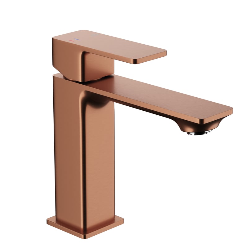 Bateria umywalkowa miedziana 16.3 cm z korkiem klik-klak Dust KFA Armatura