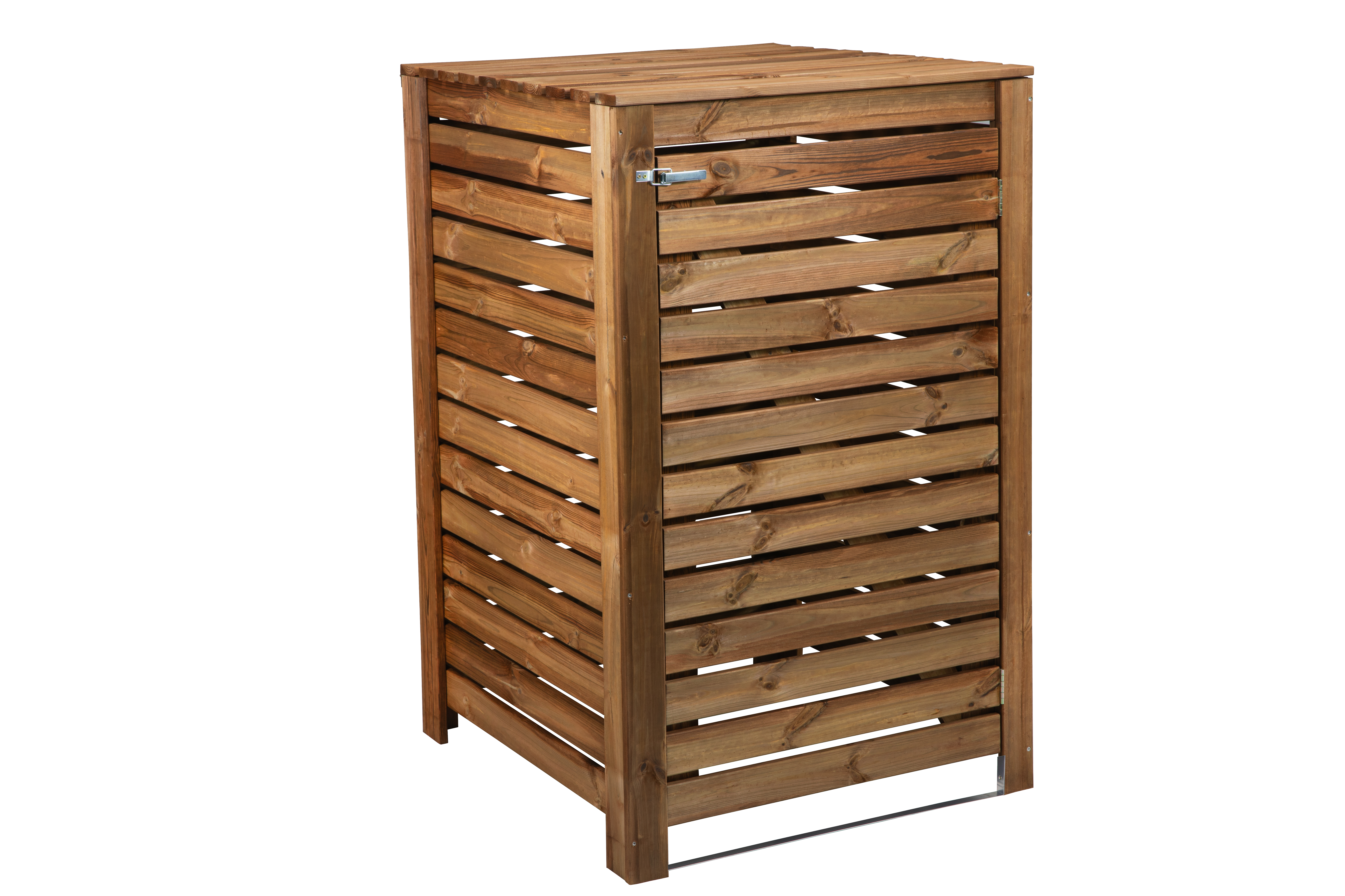 Osłona śmietnikowa Malmo 127x80x83 cm drewniana brąz Werth-Holz