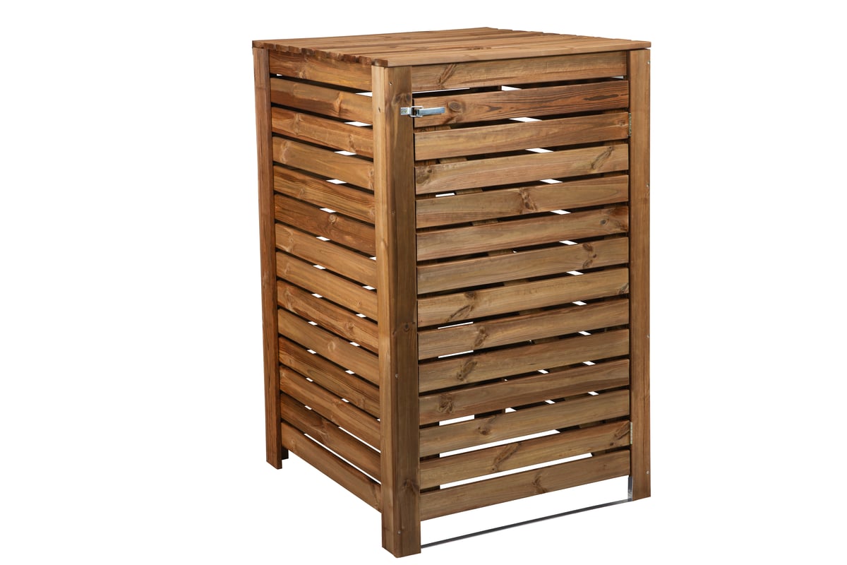 Osłona śmietnikowa Malmo 127x80x83 cm drewniana brąz Werth-Holz