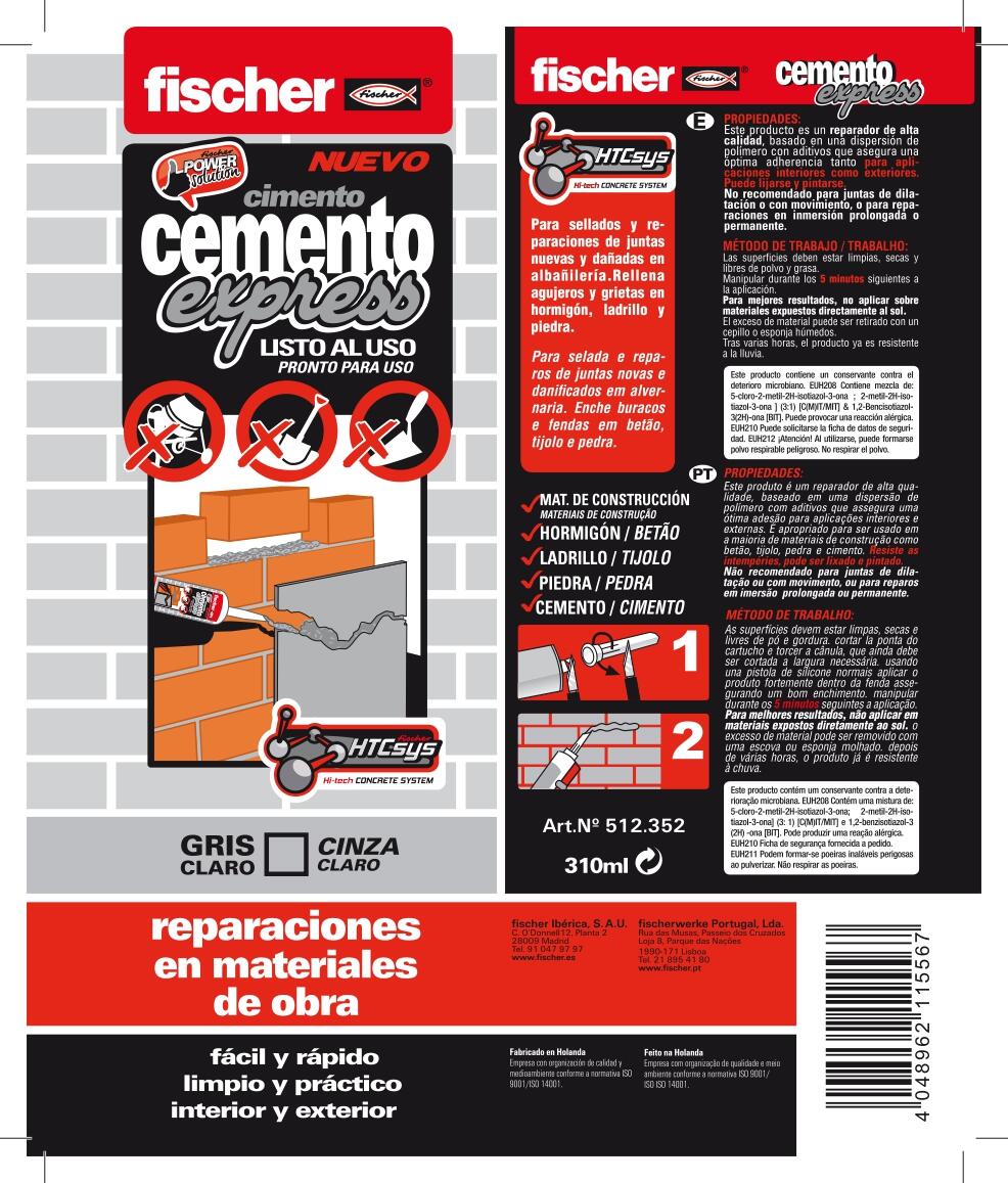 Cemento Express gris claro 300ML - 3
