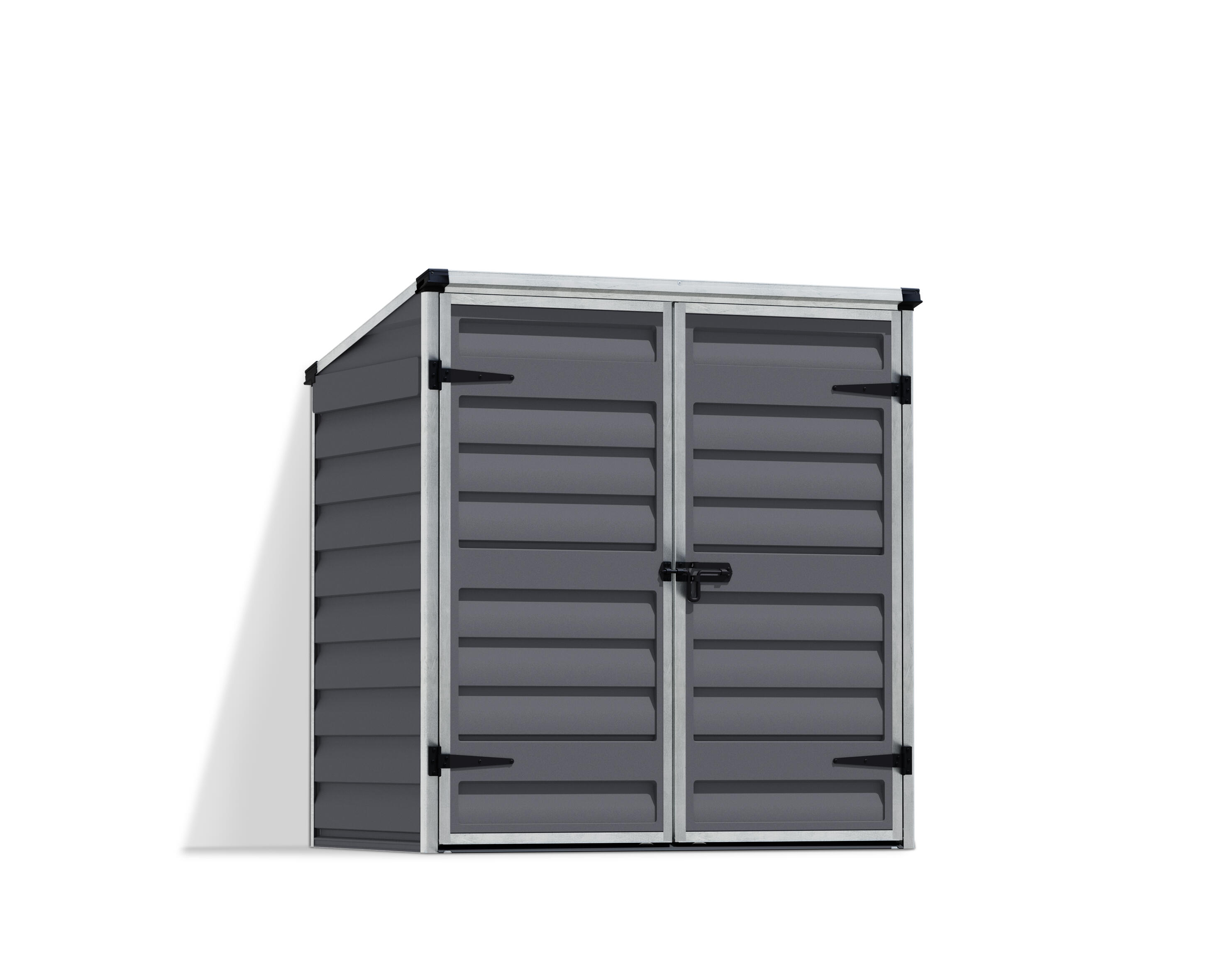 caseta de policarbonato voyager de 1392x1465x90 cm y 13 m2 con 1 mm espesor y doble puerta abatible canopia by palram
