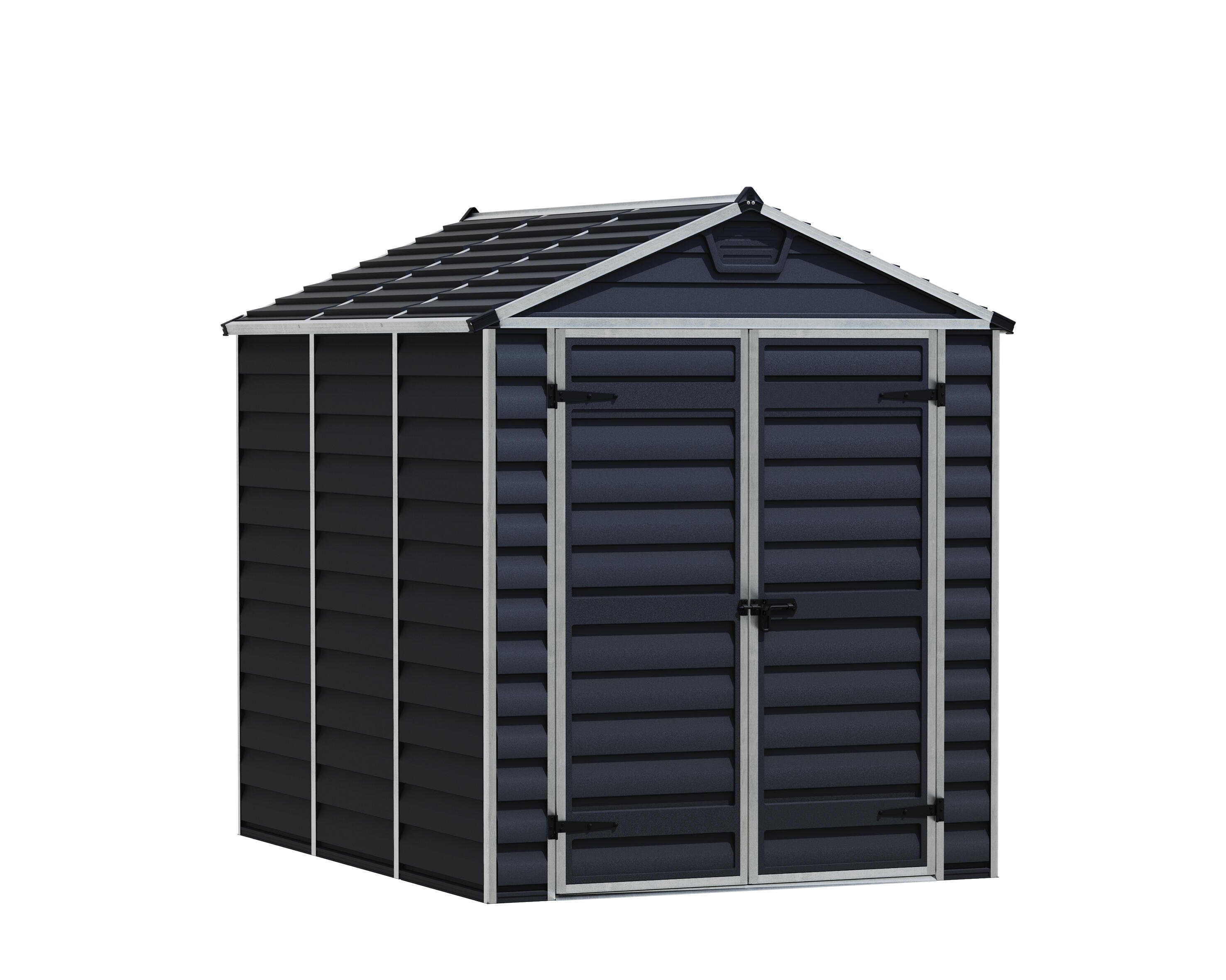 caseta de policarbonato skylight de 1854x217x229 cm y 42 m2 con 1 mm espesor y doble puerta abatible canopia by palram