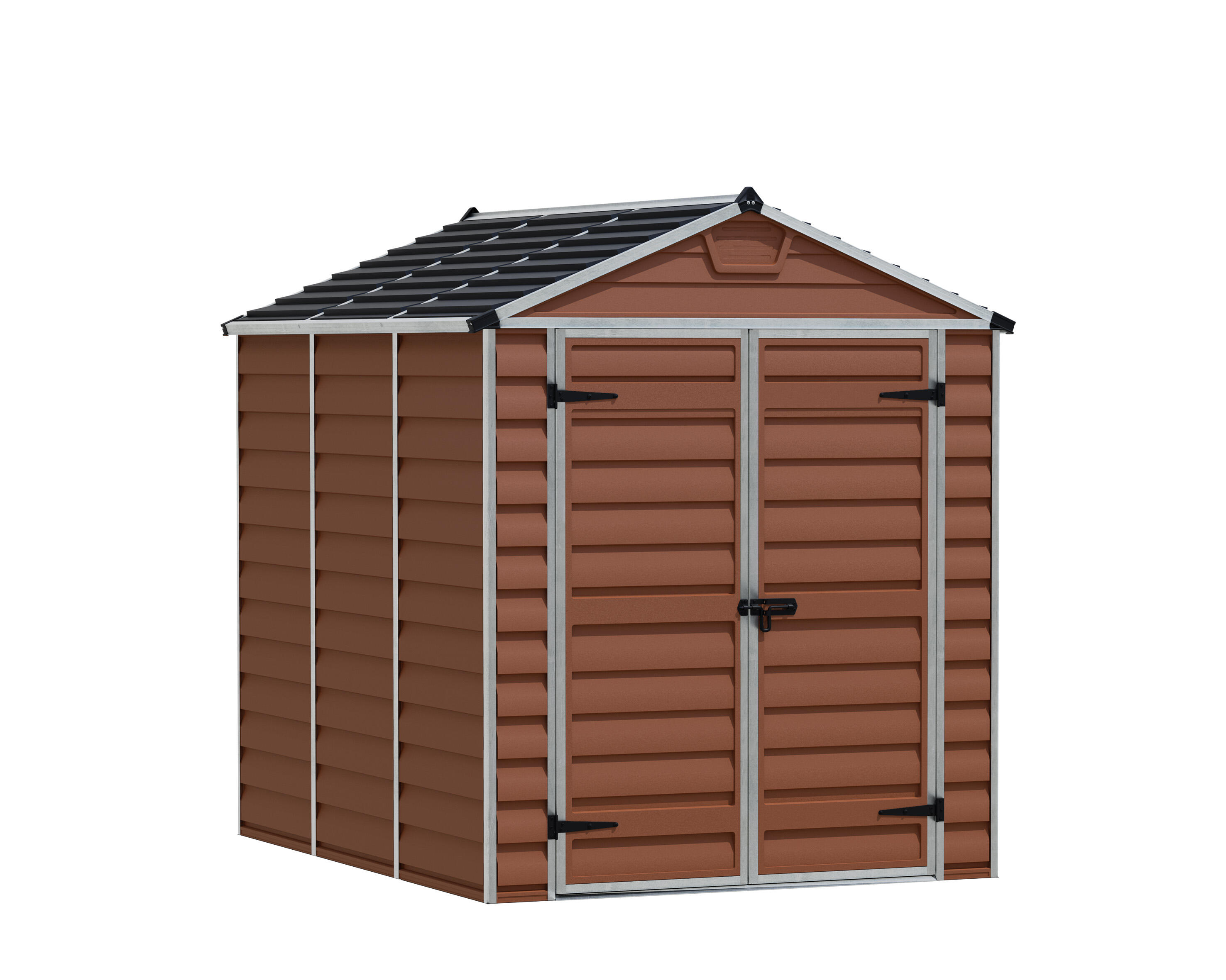 caseta de policarbonato skylight de 1854x217x229 cm y 42 m2 con 1 mm espesor y doble puerta abatible canopia by palram