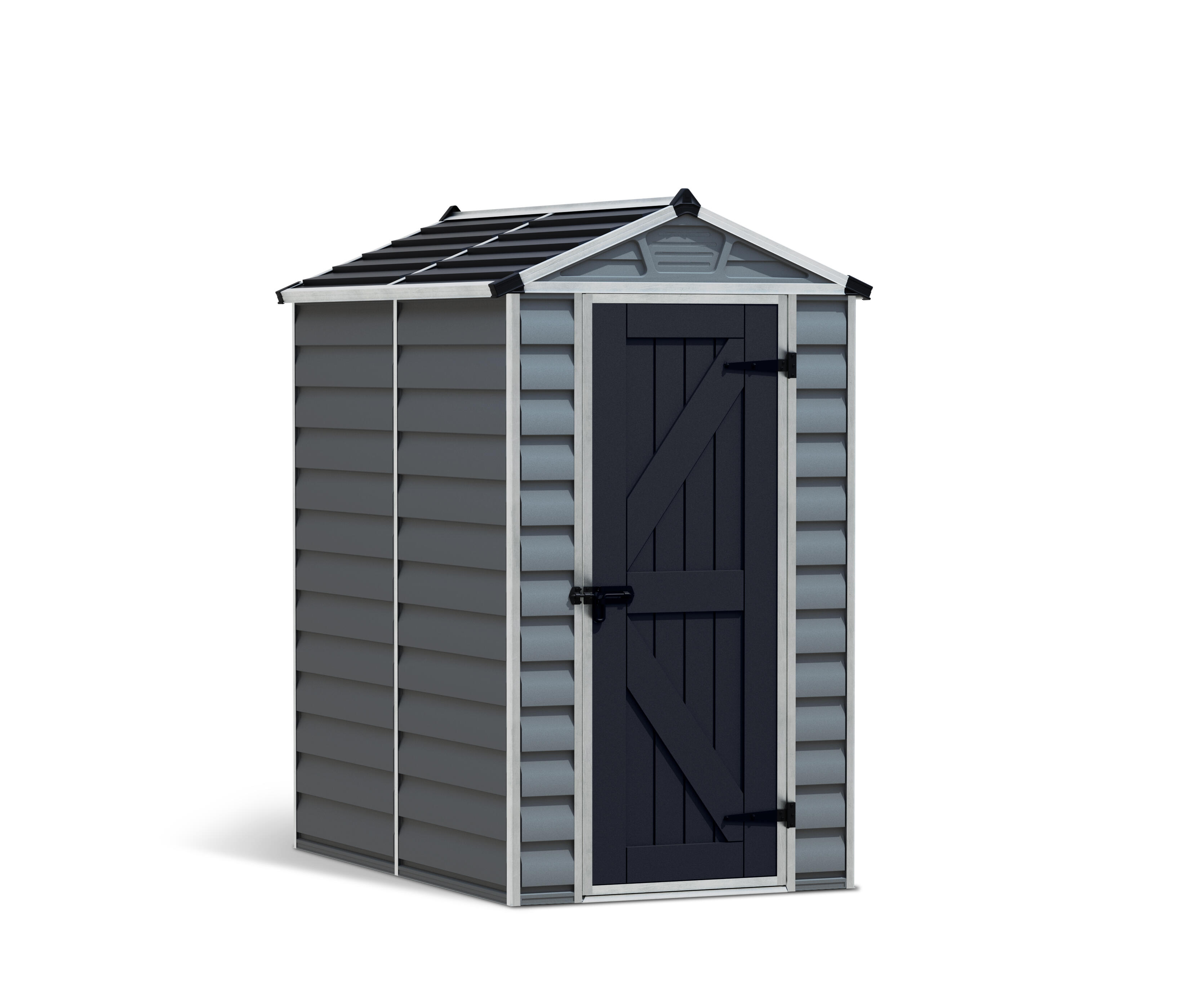 caseta de policarbonato skylight de 1207x2035x1768 cm y 21 m2 con 1 mm espesor y doble puerta abatible canopia by palram