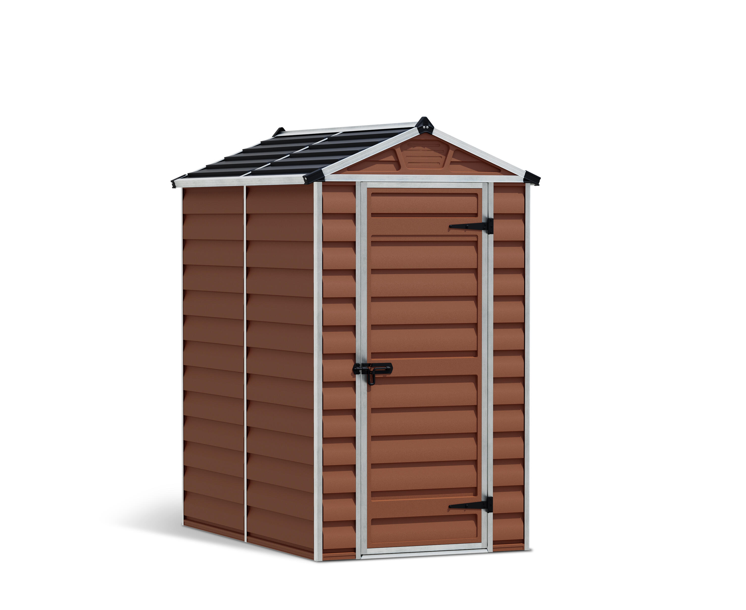 caseta de policarbonato skylight de 1207x2035x1768 cm y 21 m2 con 1 mm espesor y doble puerta abatible canopia by palram