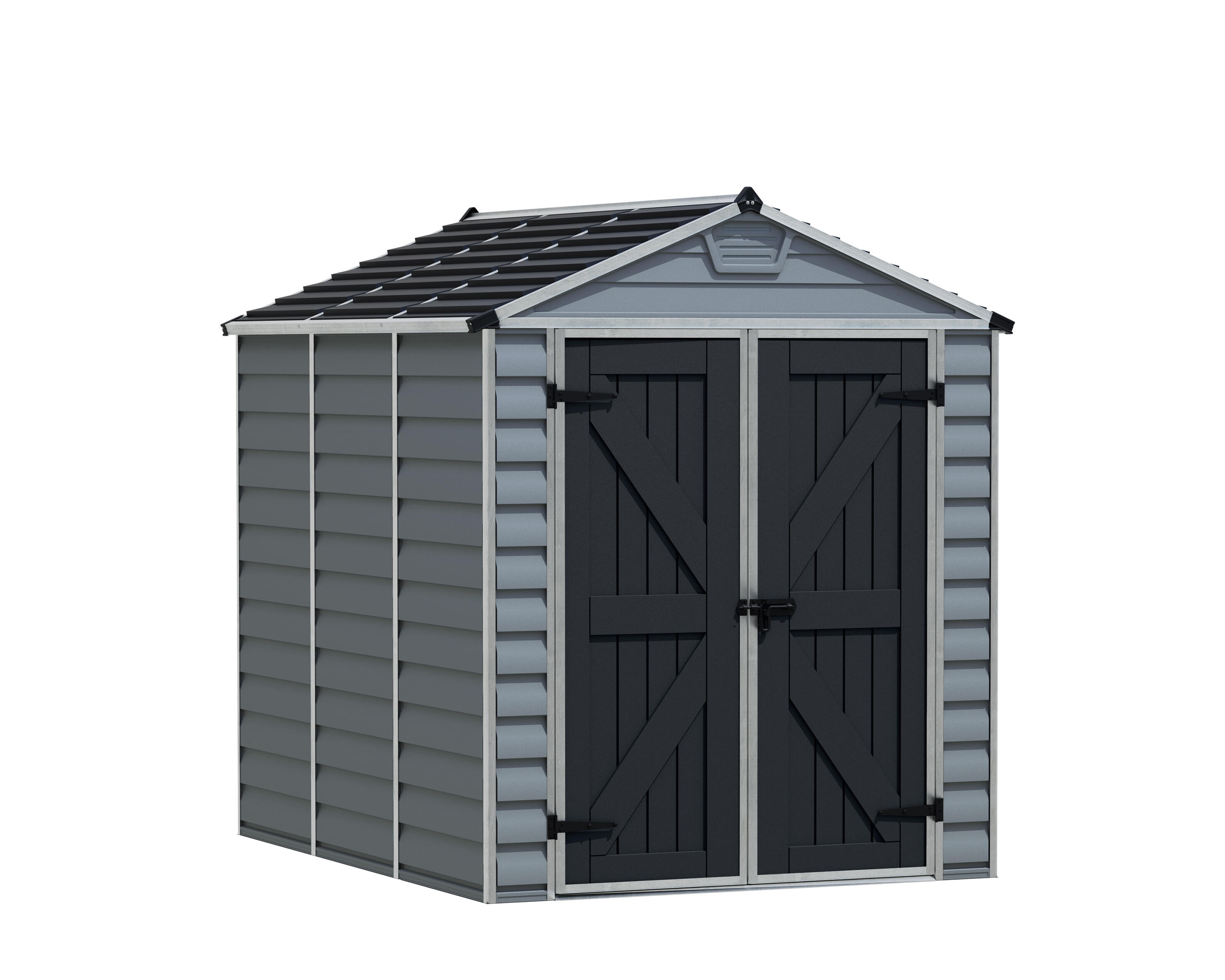 caseta de policarbonato skylight de 1854x217x229 cm y 42 m2 con 1 mm espesor y doble puerta abatible canopia by palram