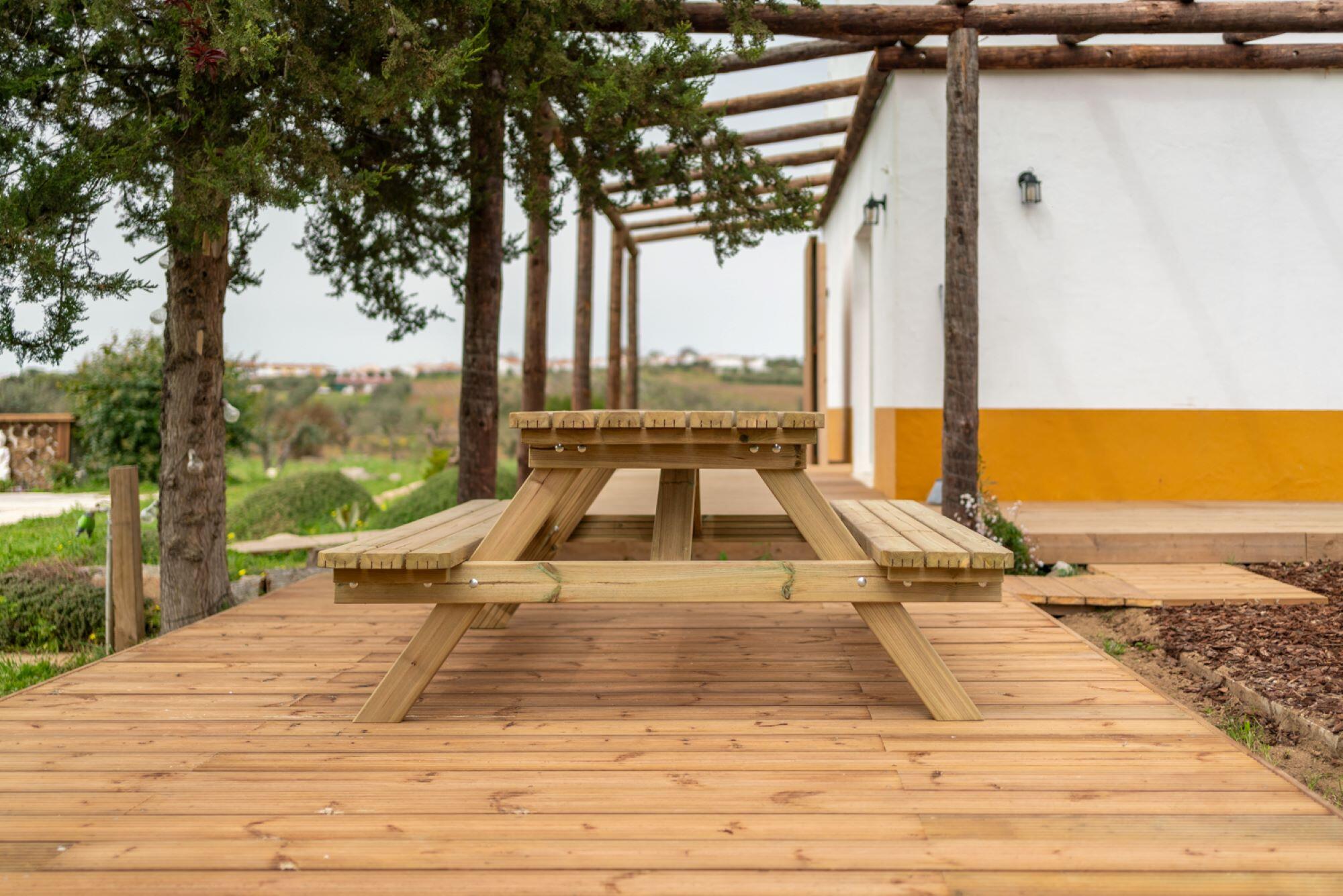 Mesa de madeira KIT PICNIC 180X150X70CM - 13