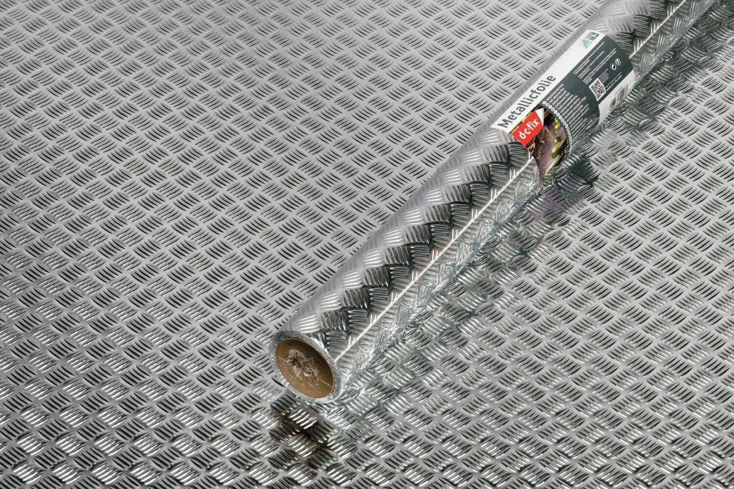 Adhésif décoratif en rouleau D-C-FIX Riffelblech, argent l.0.45 x L.1.5 m - 4