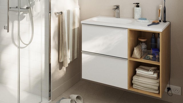 muebles de baño abiertos