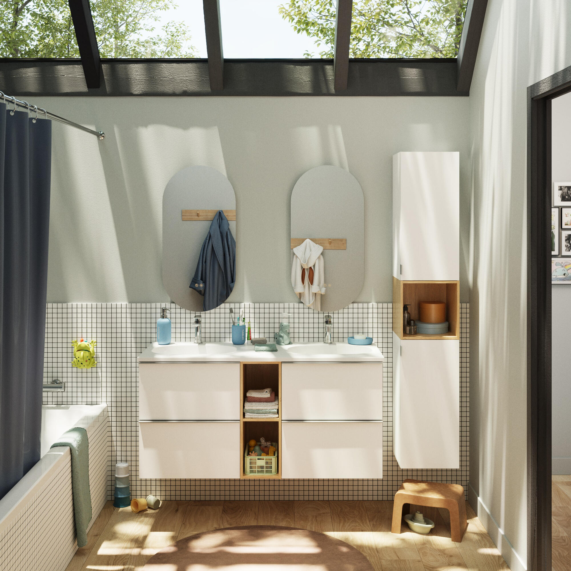 Lavabo encastrado Modern  121x14.3x46 cm - 5