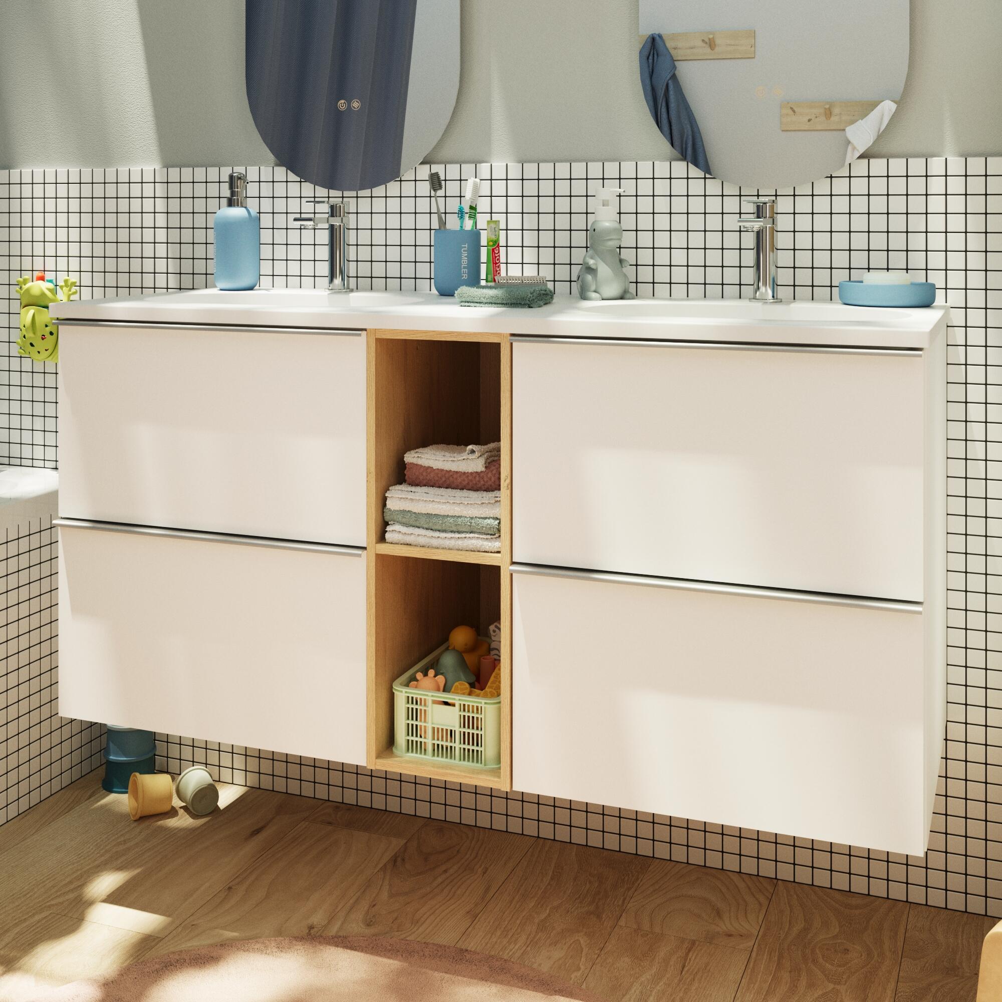 Lavabo encastrado Modern  121x14.3x46 cm - 4