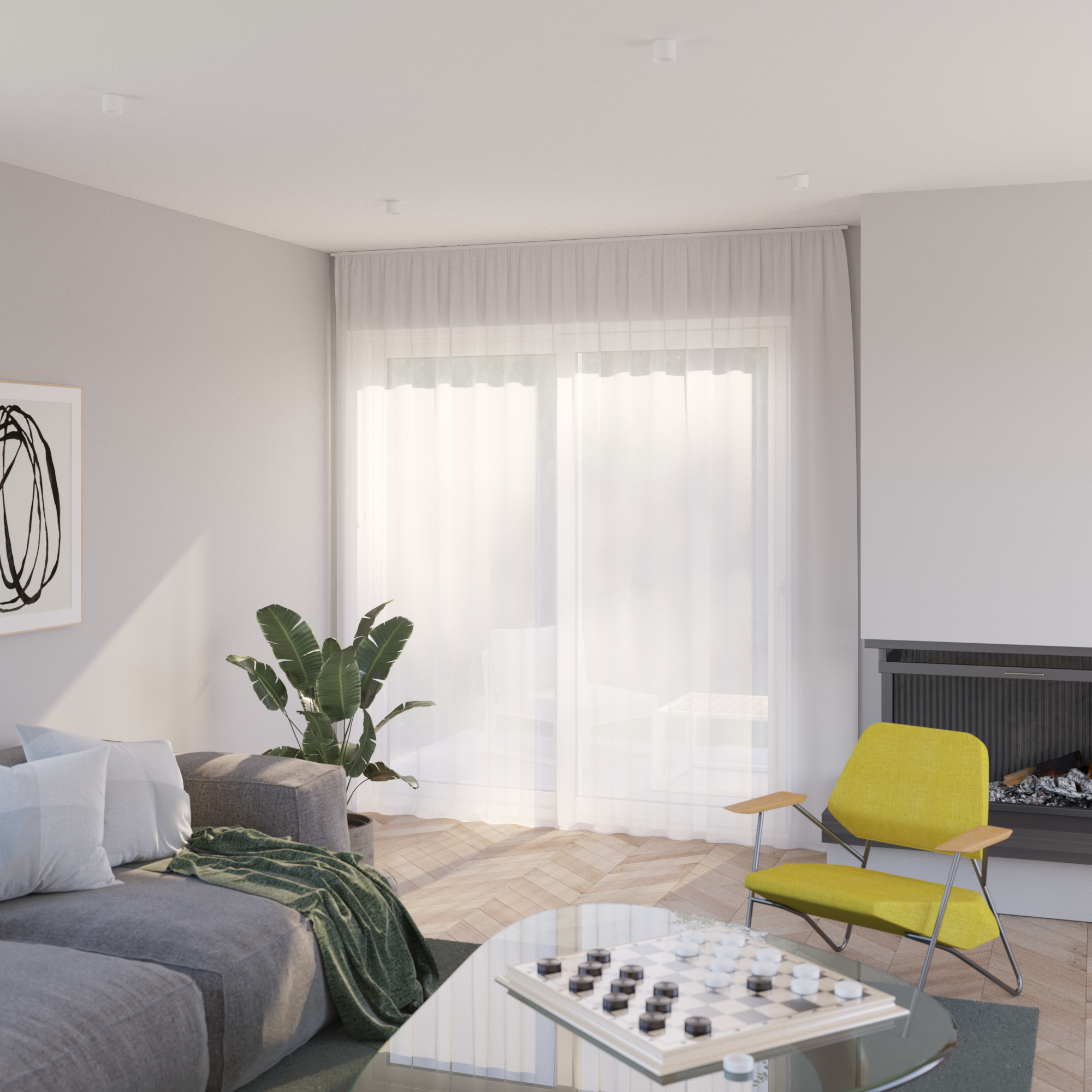 Kit calha manual de alumínio 200cm branco Magleva Inspire - 8