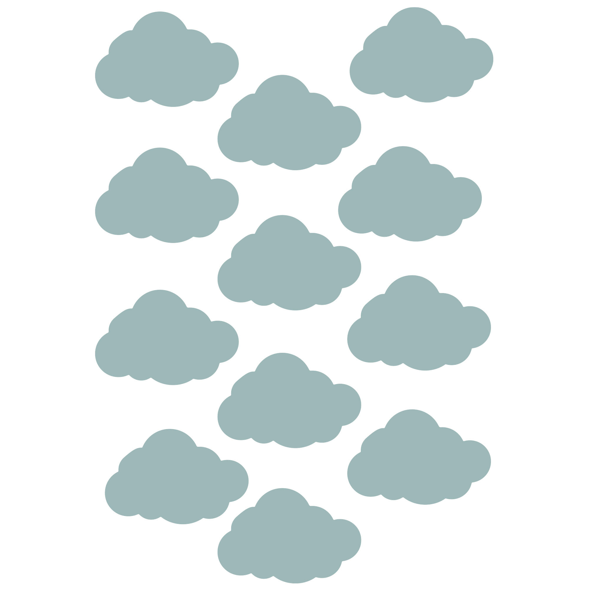 Sticker décoratif nuages, bleu - 2