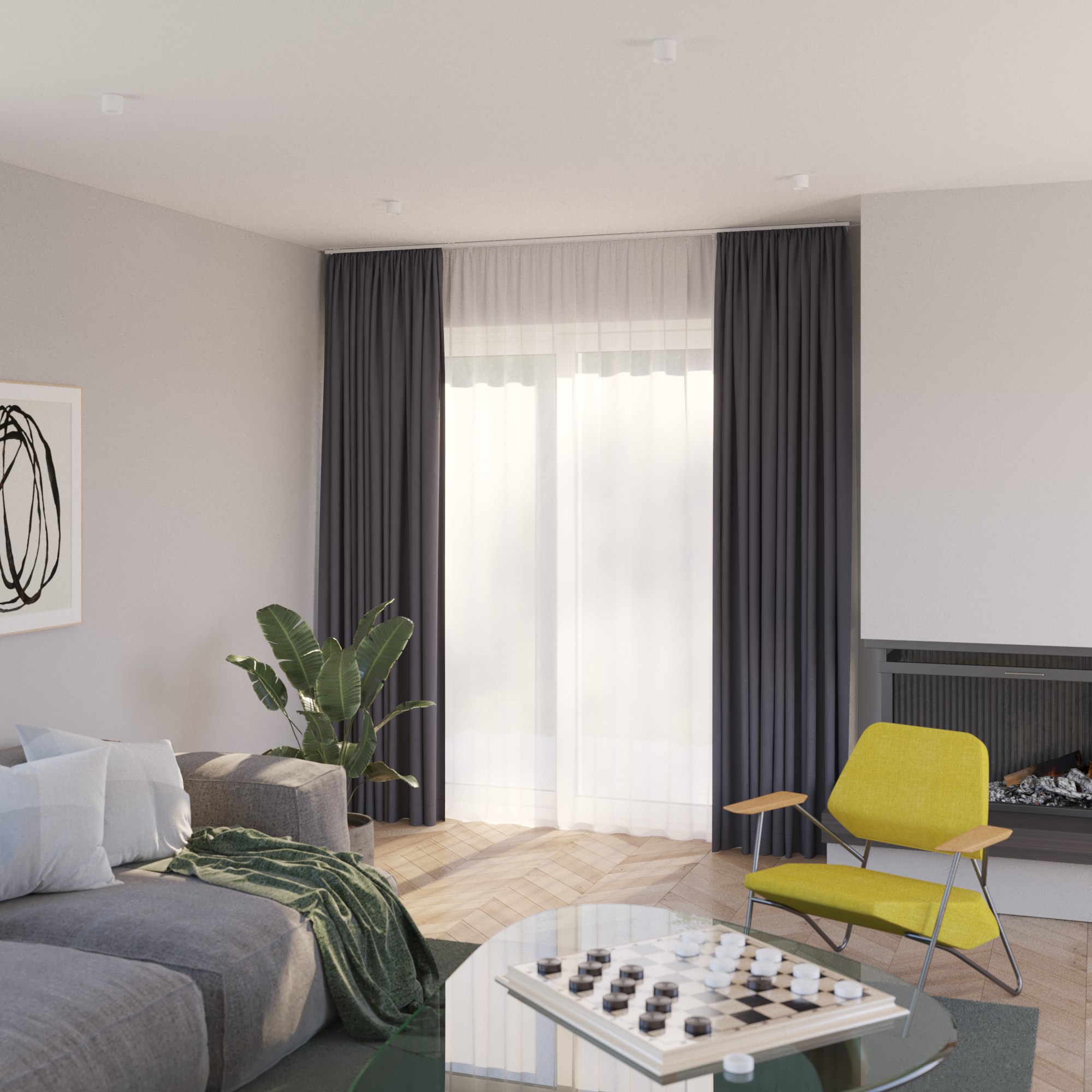 Podwójna szyna sufitowa Magleva 250 cm biała aluminiowa z akcesoriami Inspire - 4