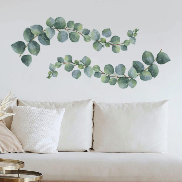 Sticker décoratif eucalyptus, vert