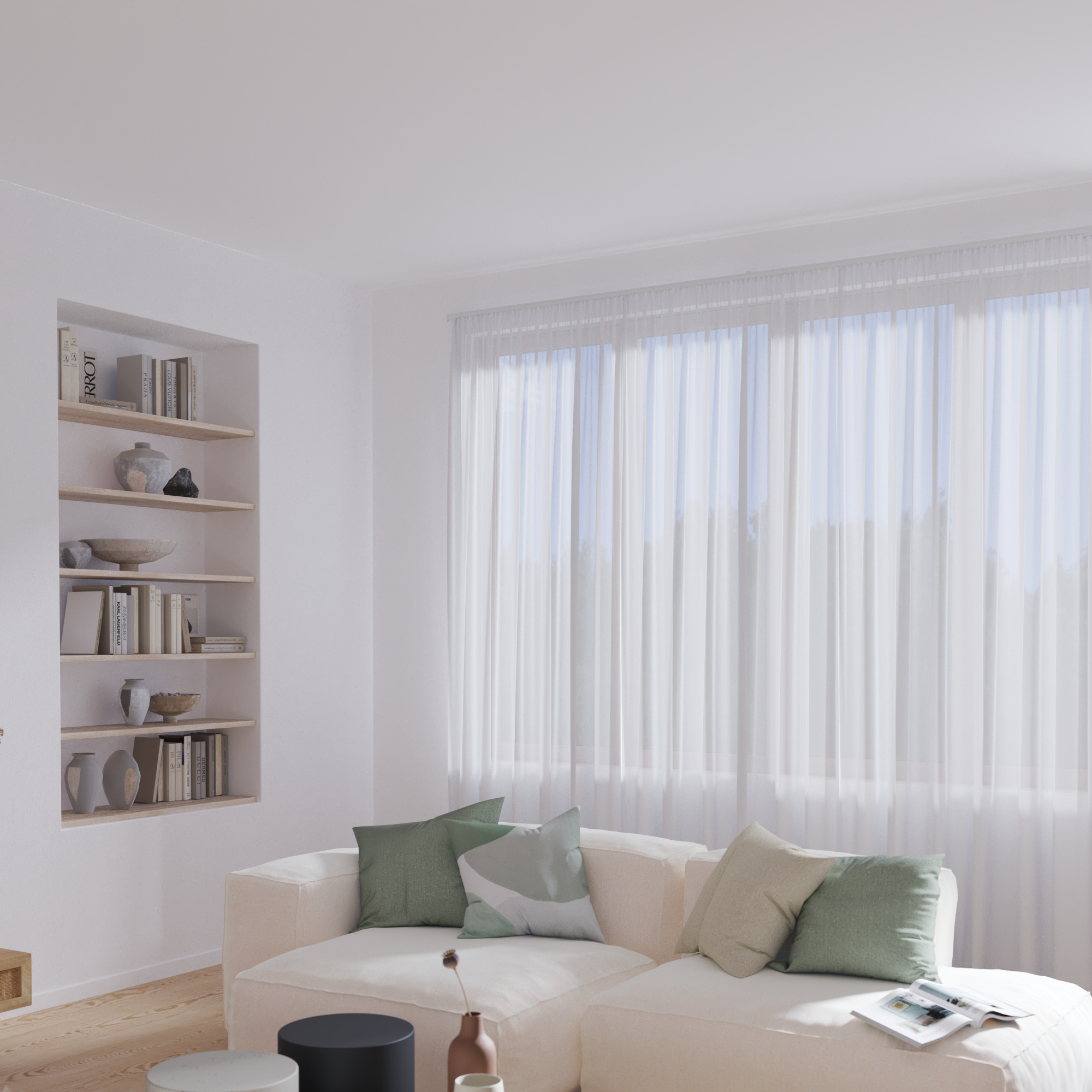 Kit calha com cordão 160-290cm branco Burghas Inspire - 4