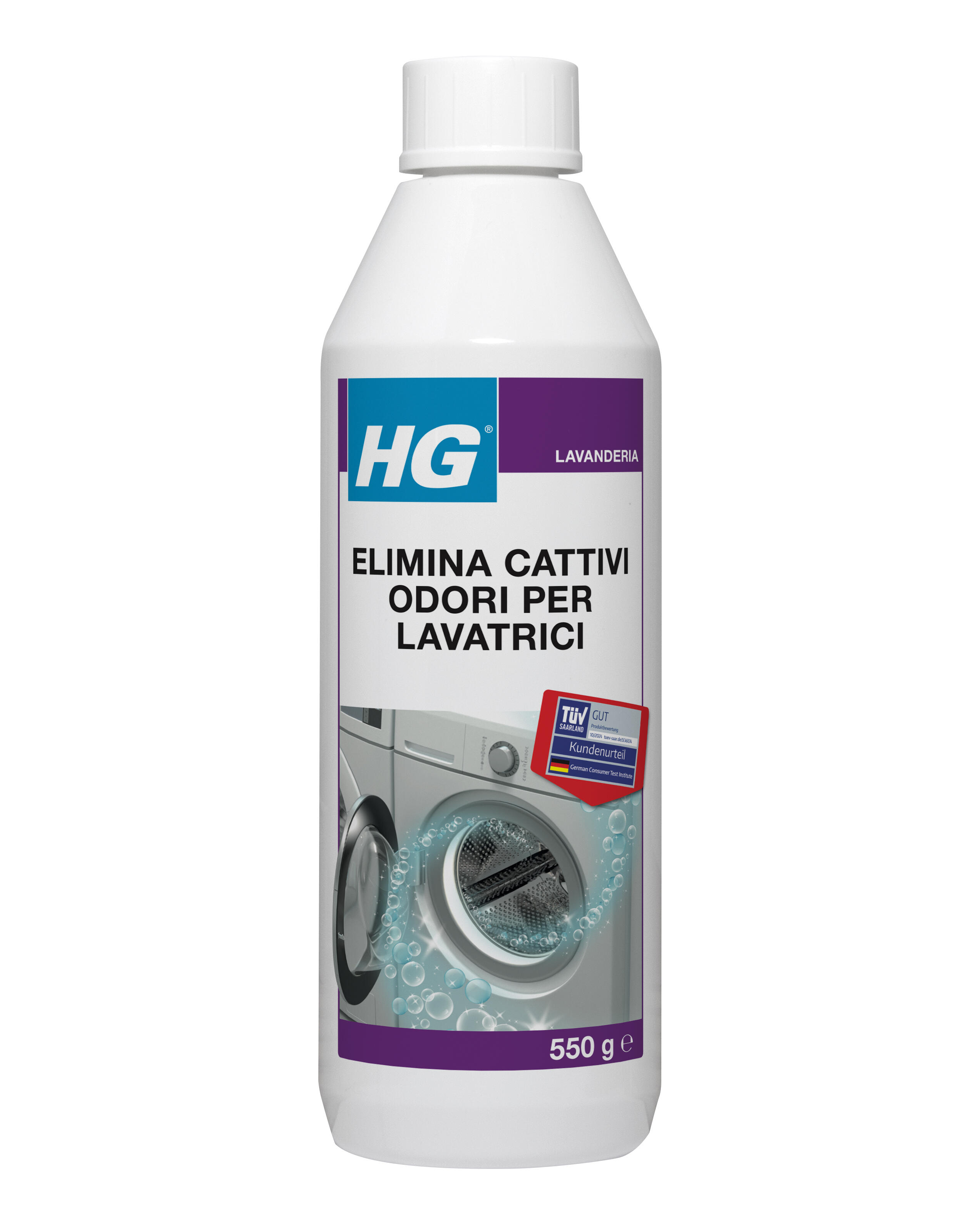 HG Elimina cattivi odori per lavatrici in polvere 0,55 l, per la melma e la puzza che restano dopo l'anticalcare, 11 recensioni