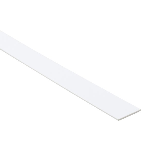 Profilé plat PVC l.30 mm x L.2,6 m blanc 