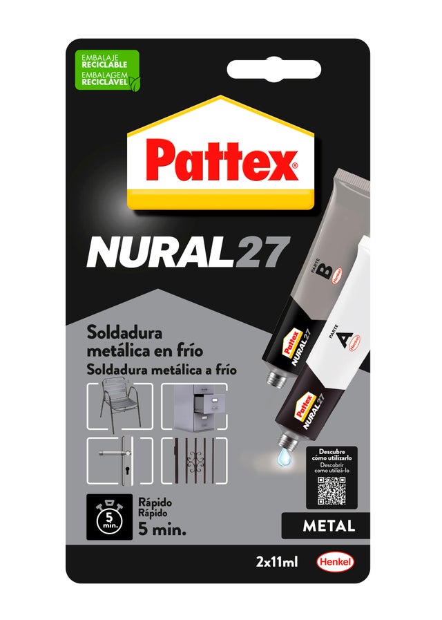 SOLDADURA METÁLICA A FRIO NURAL 27 PATTEX 22ML