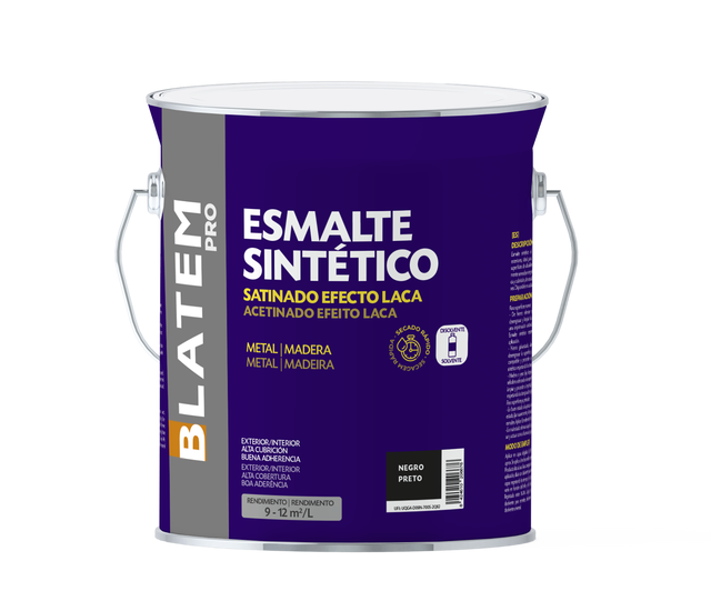 ESMALTE SINTÉTICO ACETINADO BLATEM 4L PRETO