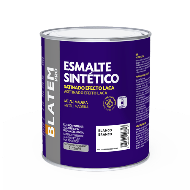 ESMALTE SINTÉTICO ACETINADO BLATEM 750ML BRANCO