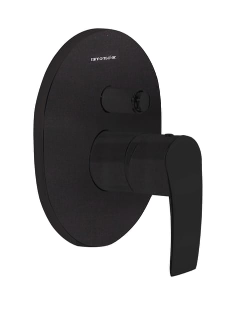GRIFO DE DUCHA EMPOTRADO MONOMANDO REDONDO S2 NEGRO - 1