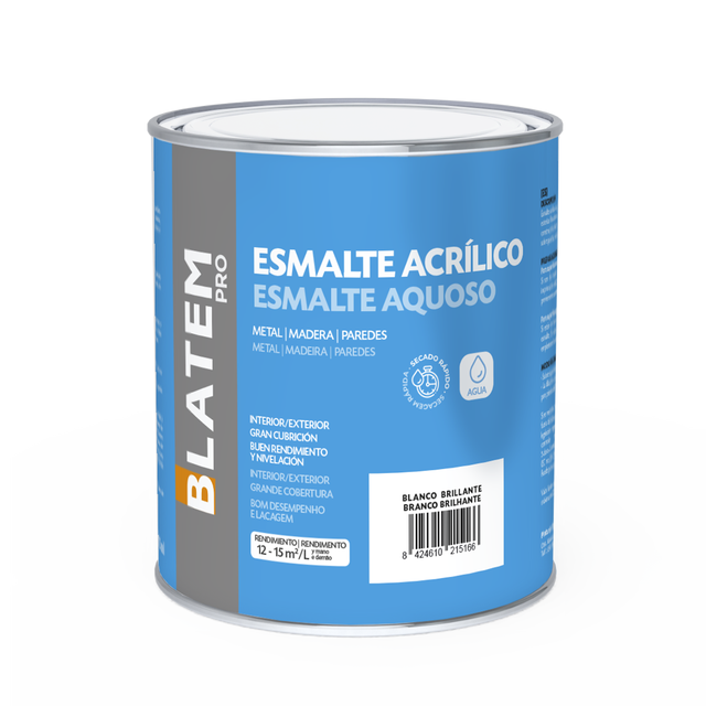 ESMALTE AQUOSO BRILHANTE BLATEM 750ML BRANCO