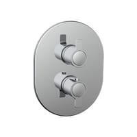 GRIFO DUCHA EMPOTRADO TERMOSTÁTICO REDONDO CROMADO - 1