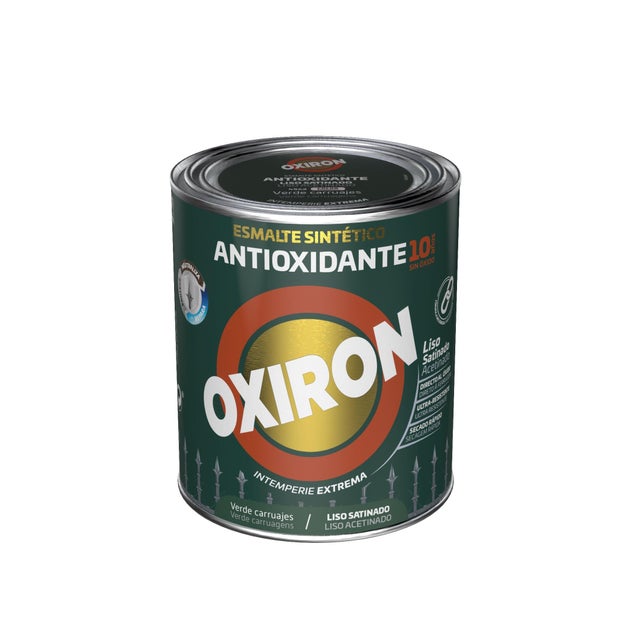 ESMALTE SINTÉTICO ANTIOXIDANTE ACETINADO LISO OXIRON 750ML VERDE CARRUAGEM