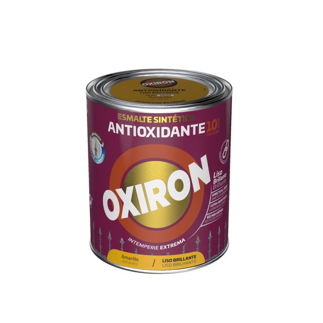 ESMALTE SINTÉTICO ANTIOXIDANTE BRILHANTE LISO OXIRON 750ML AMARELO