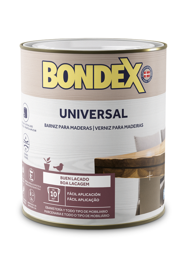 VERNIZ INTERIOR SINTÉTICO ACETINADO UNIVERSAL BONDEX 750ML NOGUEIRA