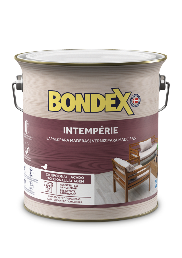 VERNIZ EXTERIOR SINTÉTICO BRILHANTE BONDEX INTEMPÉRIE 750ML MOGNO