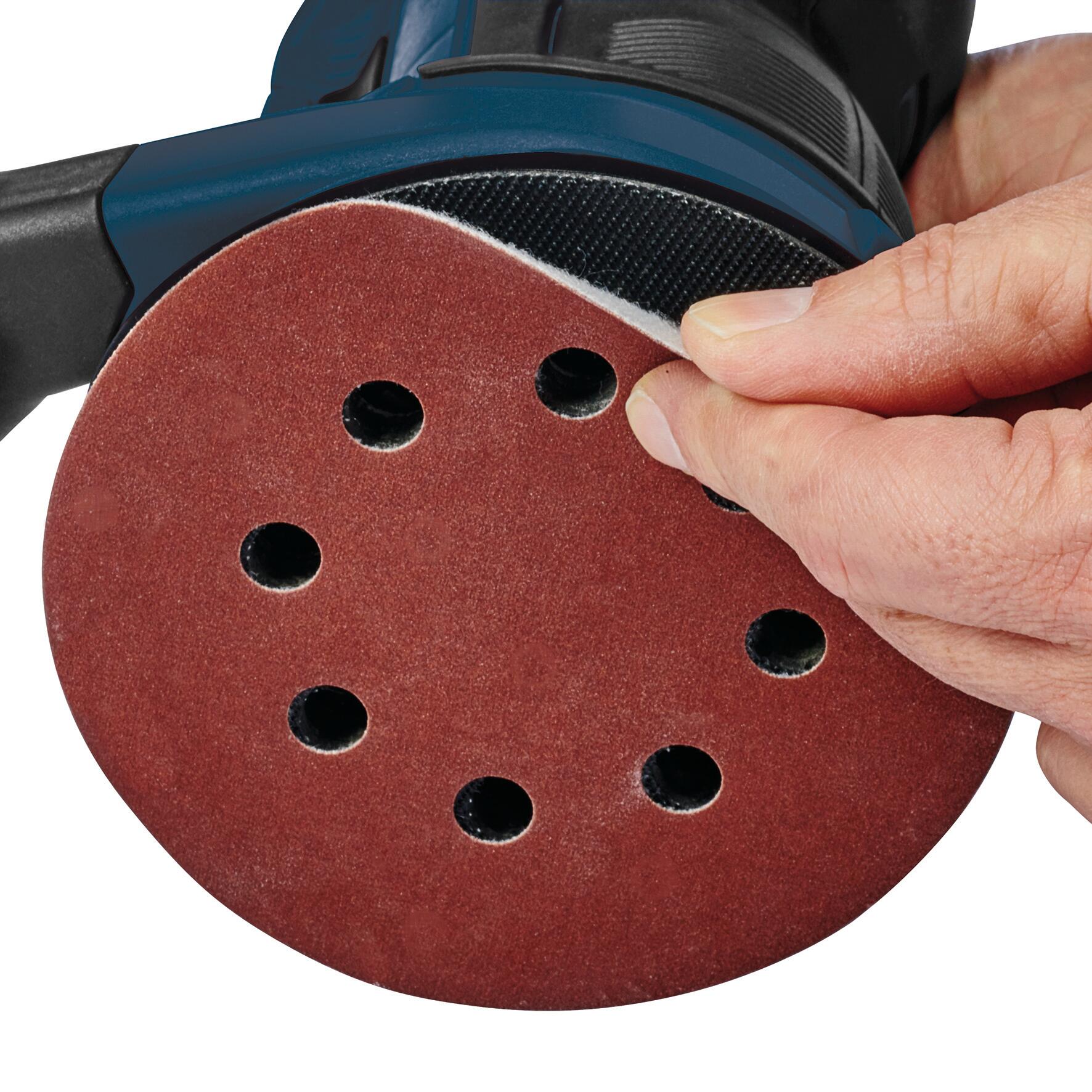 Lijadora Excéntrica DEXTER POWER X-CHANGE 18 V + 1 Batería 2.0 Ah + Cargador - 5