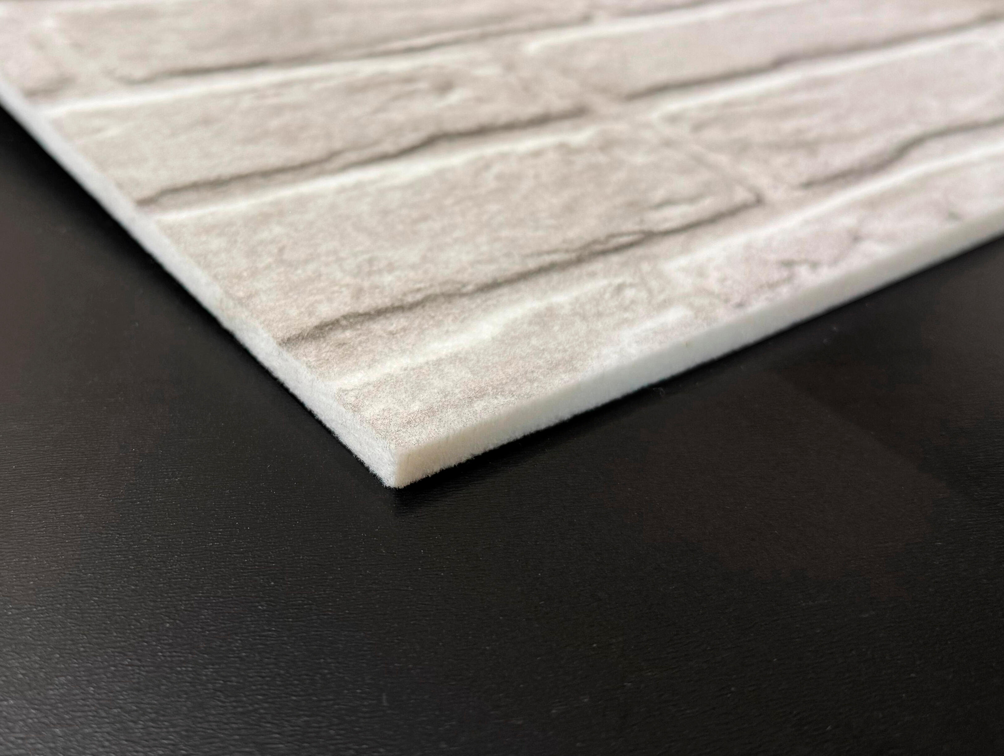 Revestimiento de pared decorativo efecto ladrillo acústico PET Acoustic Wall blanco de 260x60cm - 3