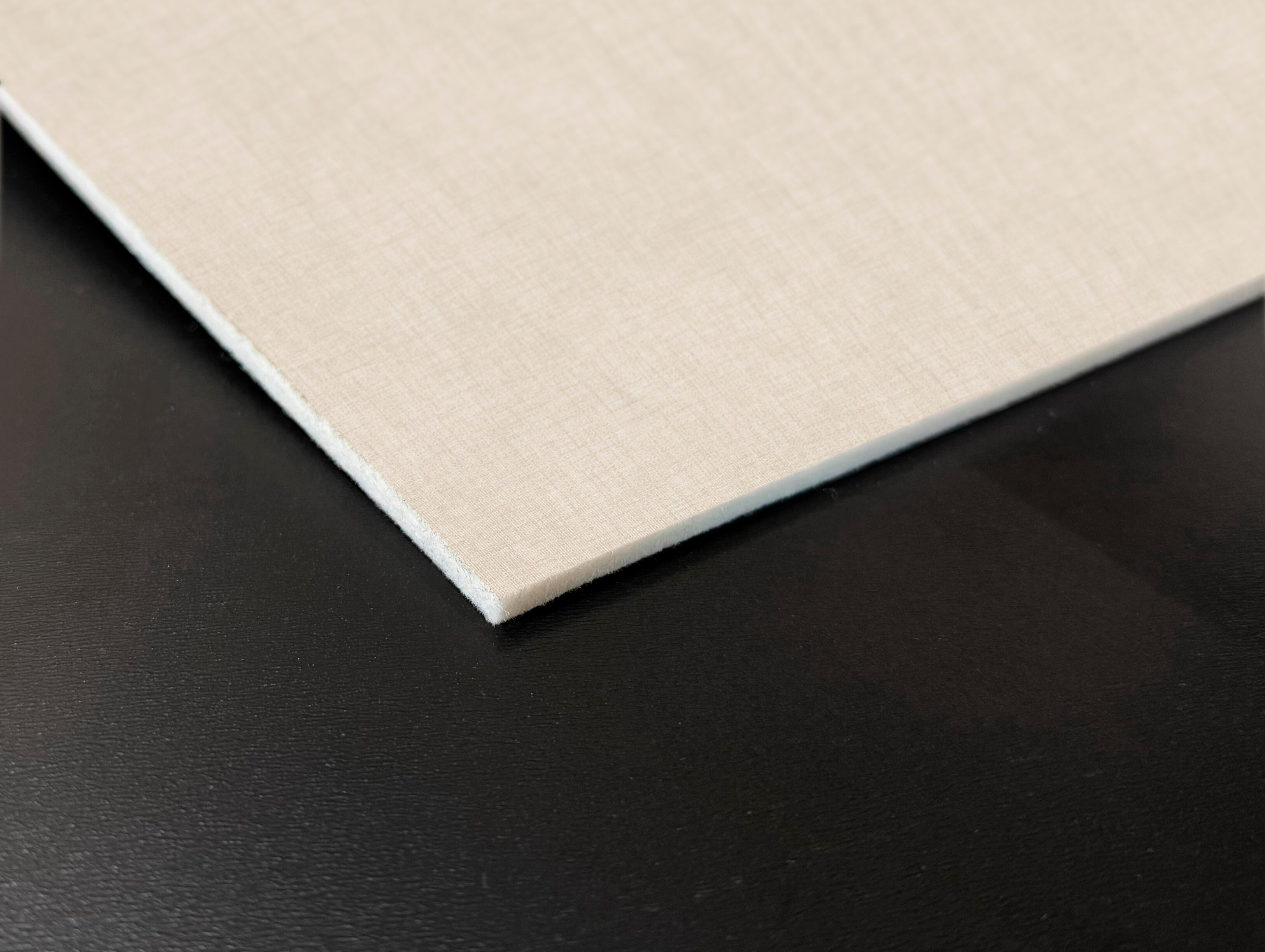 Revestimiento de pared decorativo efecto tela acústico PET Acoustic Wall beige de 260x60cm - 3