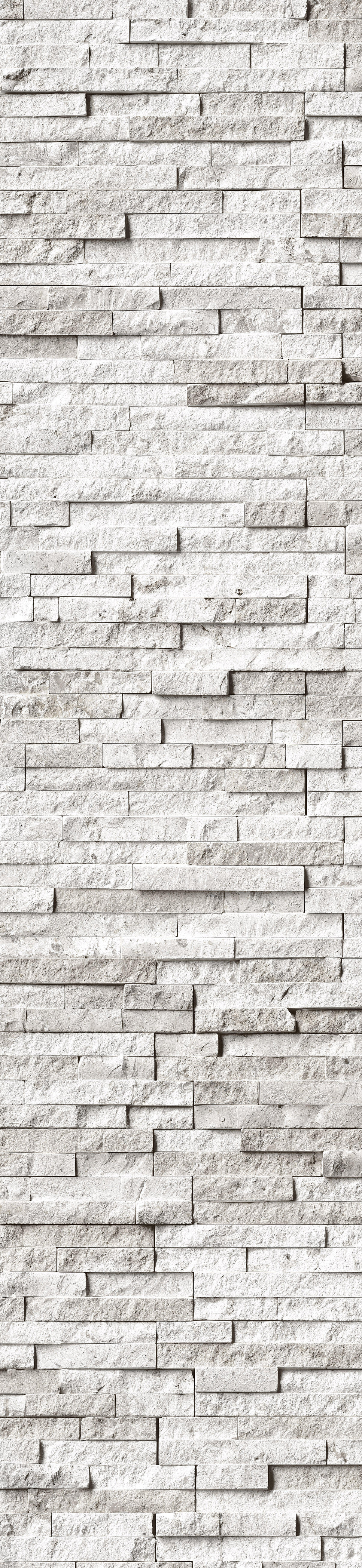 Revestimiento de pared decorativo efecto piedra acústico PET Acoustic Wall blanco de 260x60cm - 2
