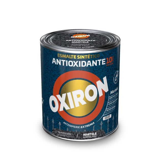 ESMALTE SINTÉTICO ANTIOXIDANTE MARTELADO OXIRON 750ML CINZA ESCURO