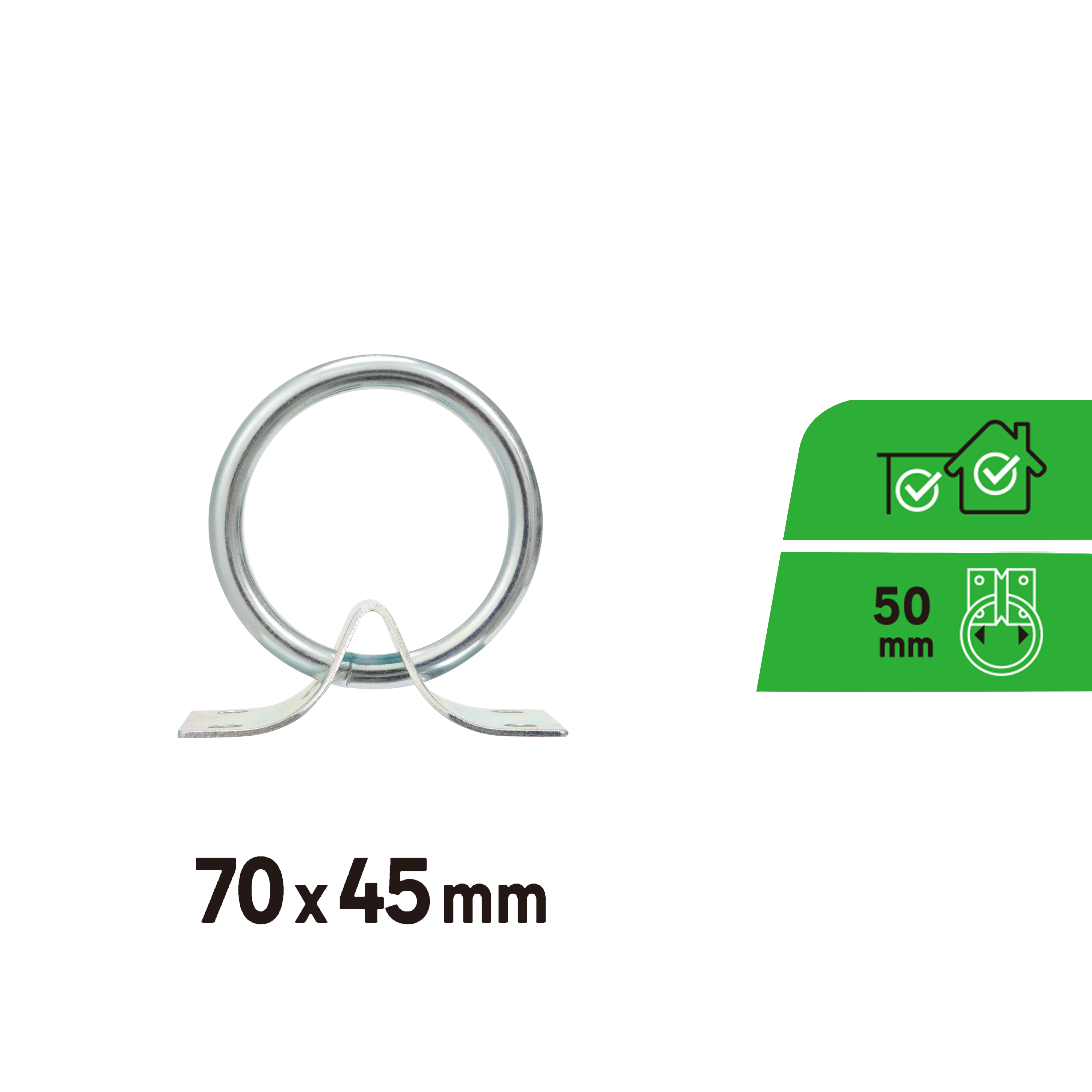 Anilla móvil con placa de acero cincado STANDERS Diam.50 mm - 3