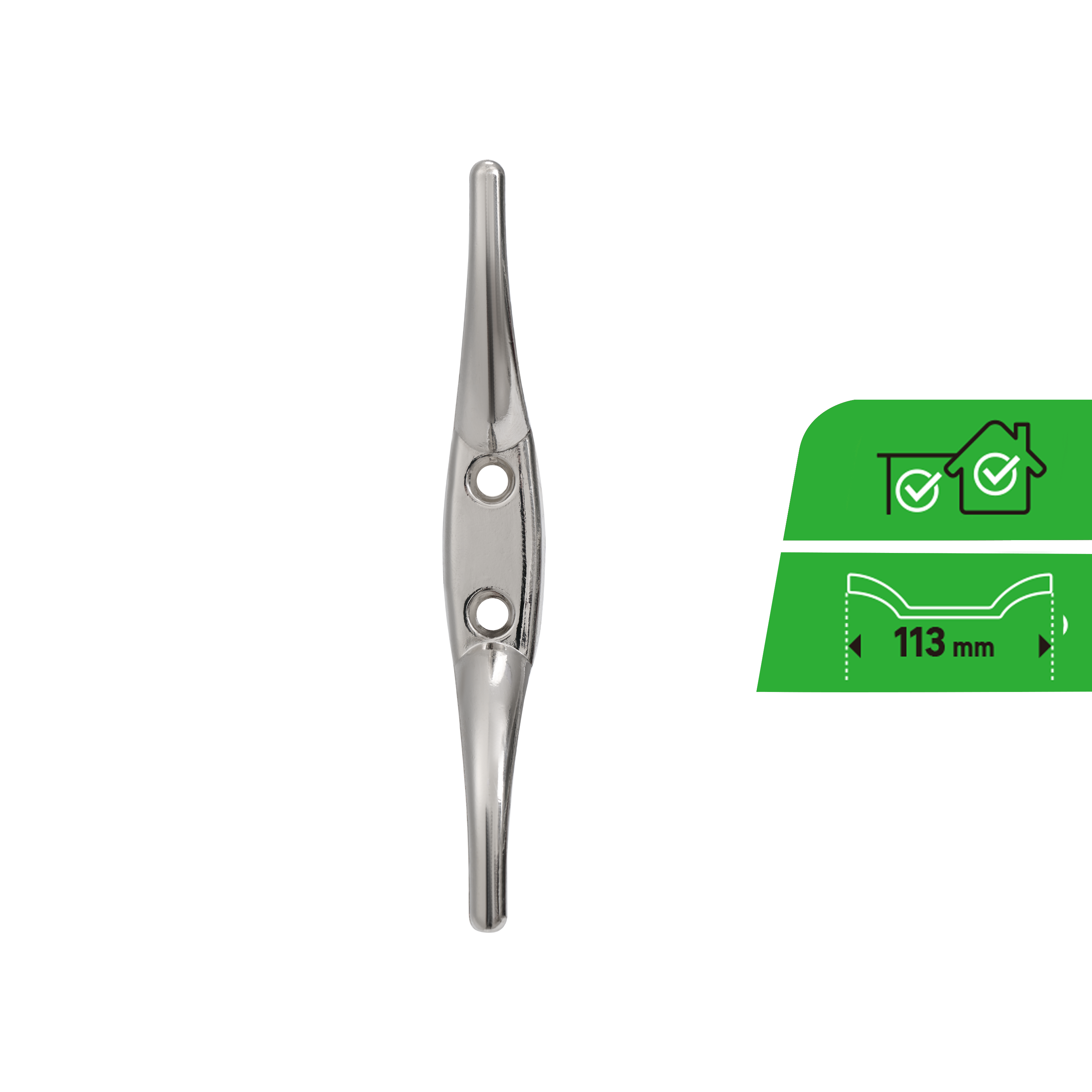 Enrollador de cuerda zamak niquelado L. 113 mm - 2