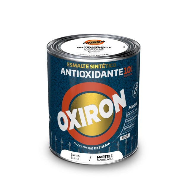 ESMALTE SINTÉTICO ANTIOXIDANTE MARTELADO OXIRON 750ML BRANCO