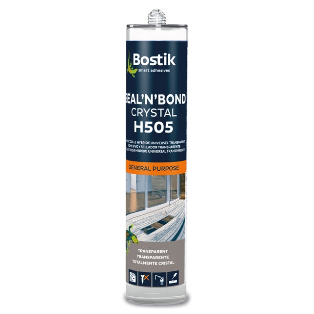 COLA E VEDA HÍBRIDO SEAL N BOND CRYSTAL H505 BOSTIK 290ML TRANSPARENTE