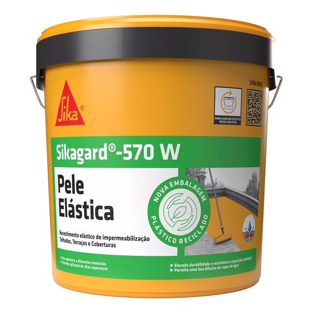 PELE ELÁSTICA DE IMPERMEABILIZAÇÃO SIKAGARD 570W 18KG BRANCO